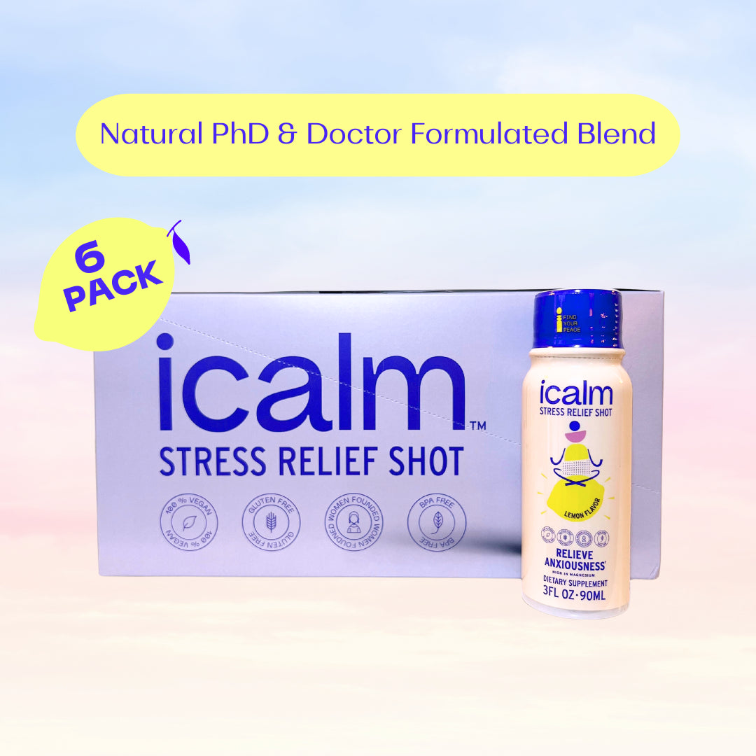 6-pack front cover box of stress relief shots